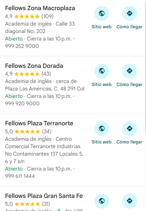 Reseñas para elegir una escuela de inglés